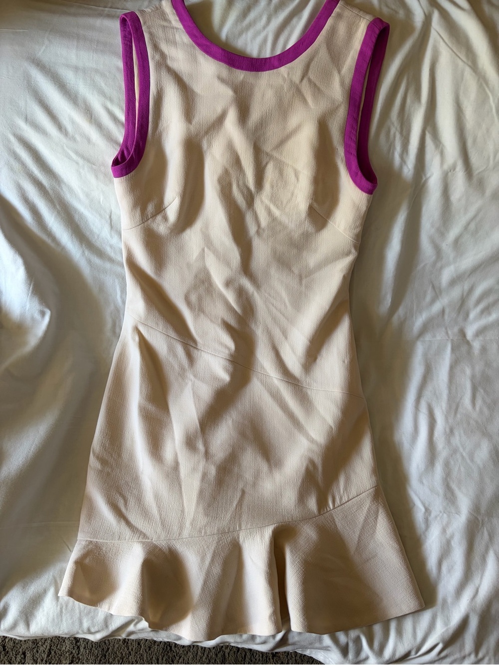 Emilio Pucci Cream Dress with Fuchsia Trim